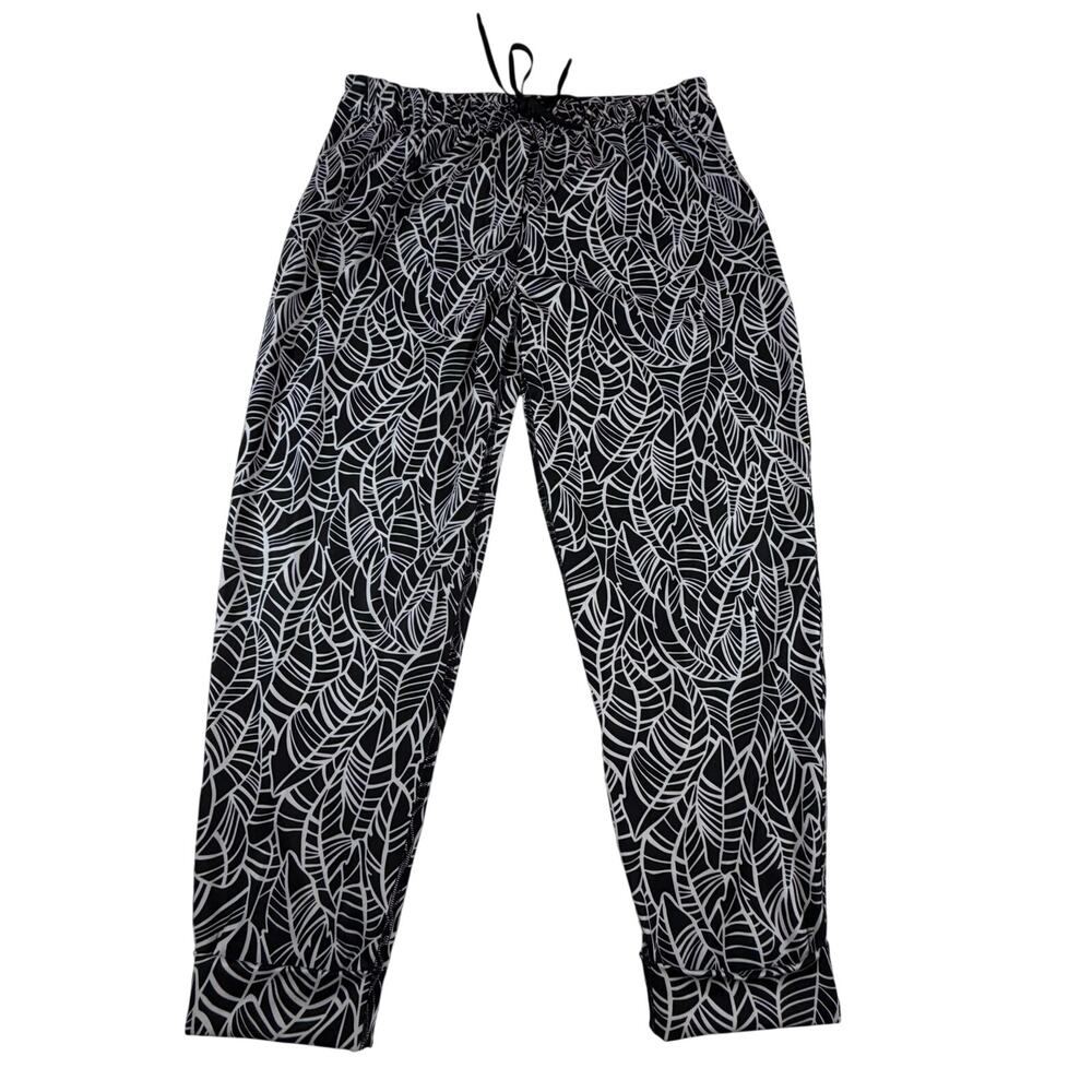 Lululemon Jet Crop Print Pretty Palm Black Angel Wing W6D78S Women’s Sz 8
